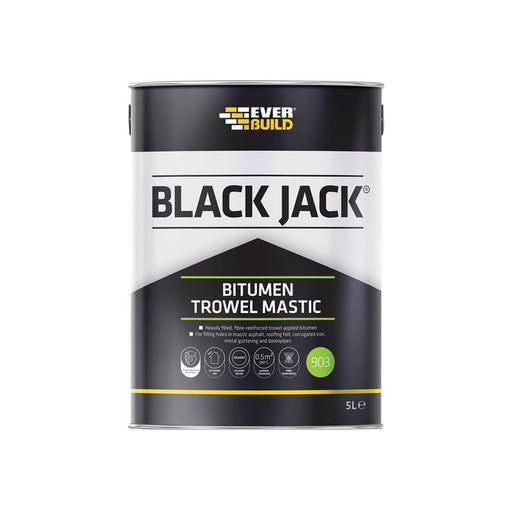 Everbuild Sika Black Jack® 903 Bitumen Trowel Mastic 5 litre Everbuild Sika - Dynamic Drive