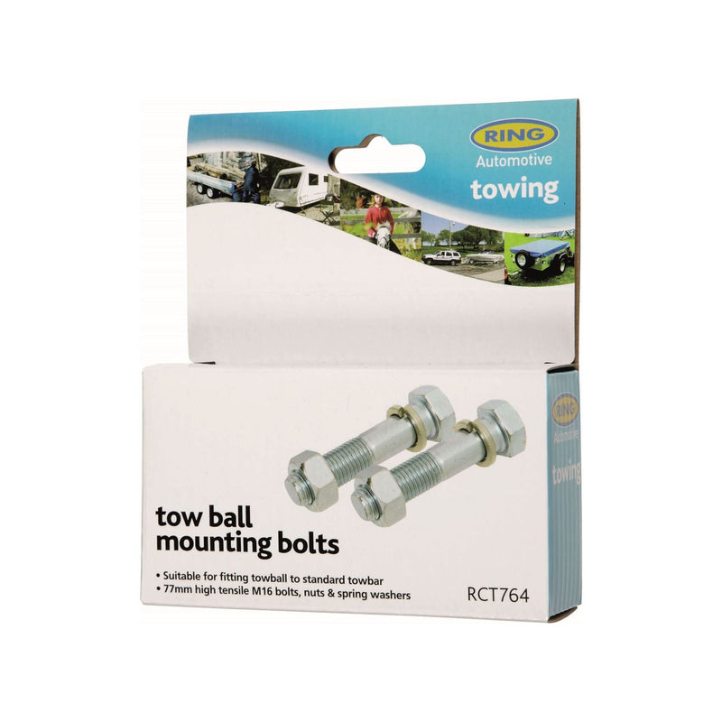 Ring Automotive RCT764 High Tensile Tow Ball Mounting Bolts (75mm) Ring Automotive - Dynamic Drive