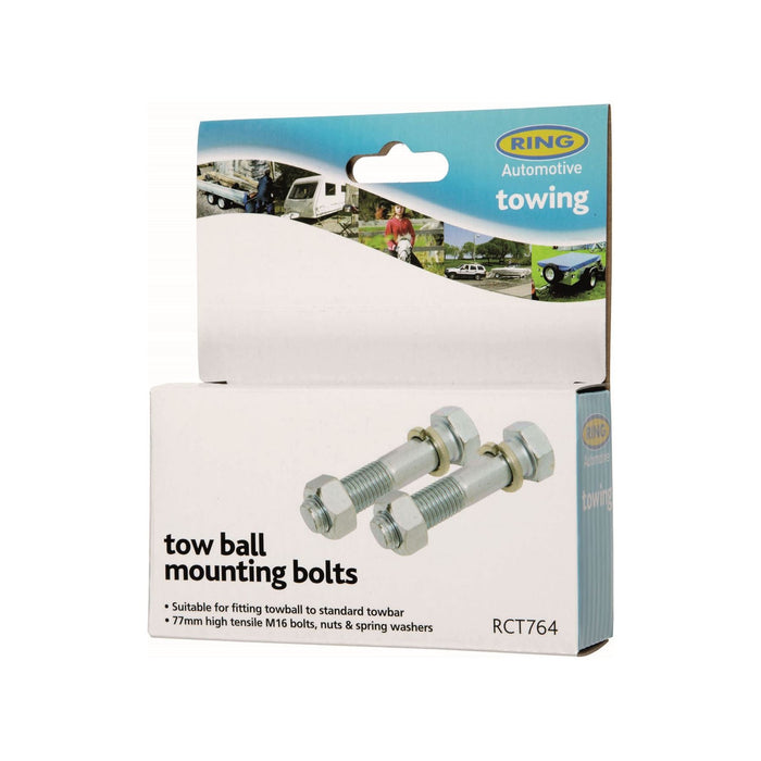 Ring Automotive RCT764 High Tensile Tow Ball Mounting Bolts (75mm) Ring Automotive - Dynamic Drive