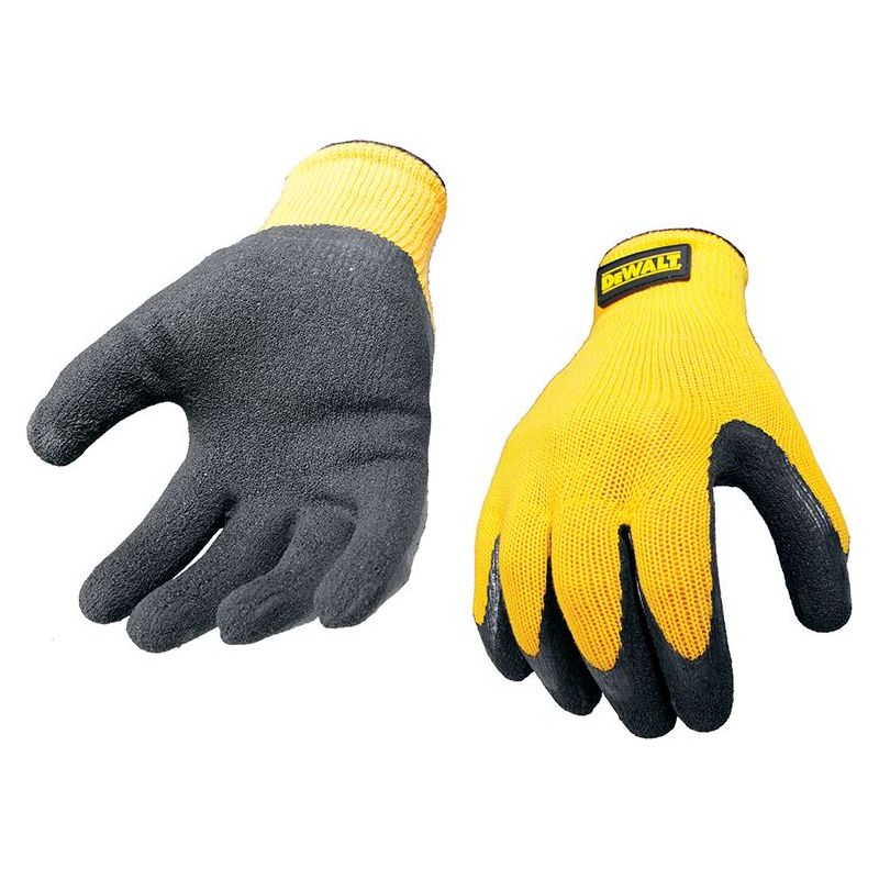 Dewalt Power Tools Yellow Knit Back Latex Gloves - Large DeWALT Power Tools - Dynamic Drive