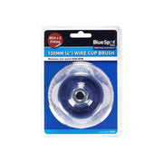 Bluespot Tools Steel Wire Cup Brush 100mm M14 X 2 BlueSpot Tools - Dynamic Drive