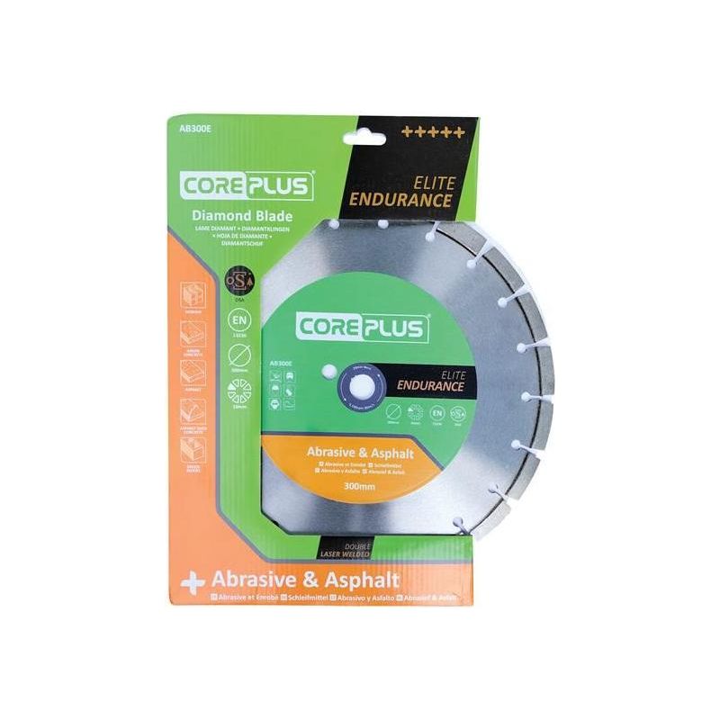 Coreplus AB300E Elite Abrasive & Asphalt Diamond Blade 300mm CorePlus - Dynamic Drive
