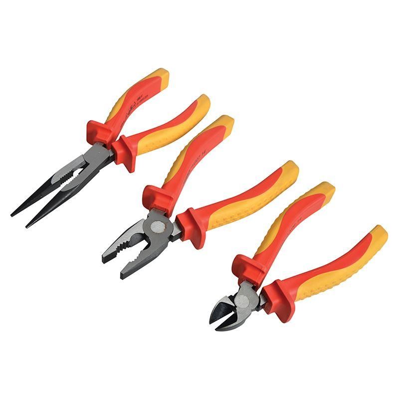 Faithfull VDE Pliers Set with Pouch, 3 Piece Faithfull - Dynamic Drive