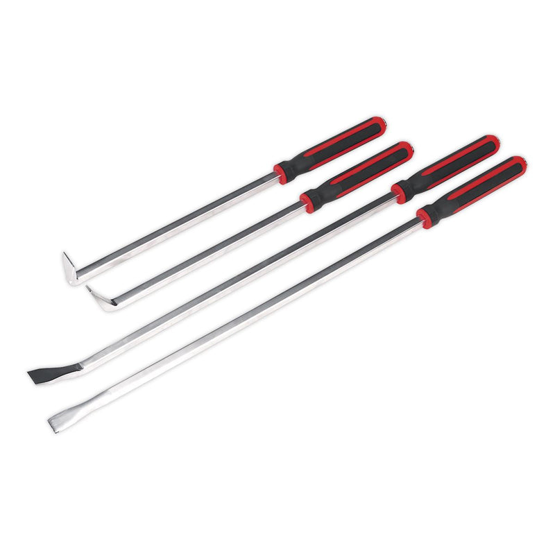 Sealey Pry Bar Set 4pc Heavy-Duty with Hammer Cap AK9100 Sealey - Dynamic Drive