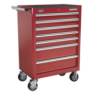Sealey Rollcab 7 Drawer with Ball-Bearing Slides Red AP33479 Sealey - Dynamic Drive