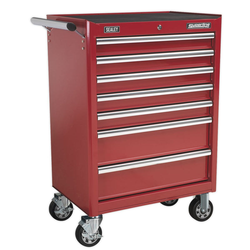 Sealey Rollcab 7 Drawer with Ball-Bearing Slides Red AP33479 Sealey - Dynamic Drive