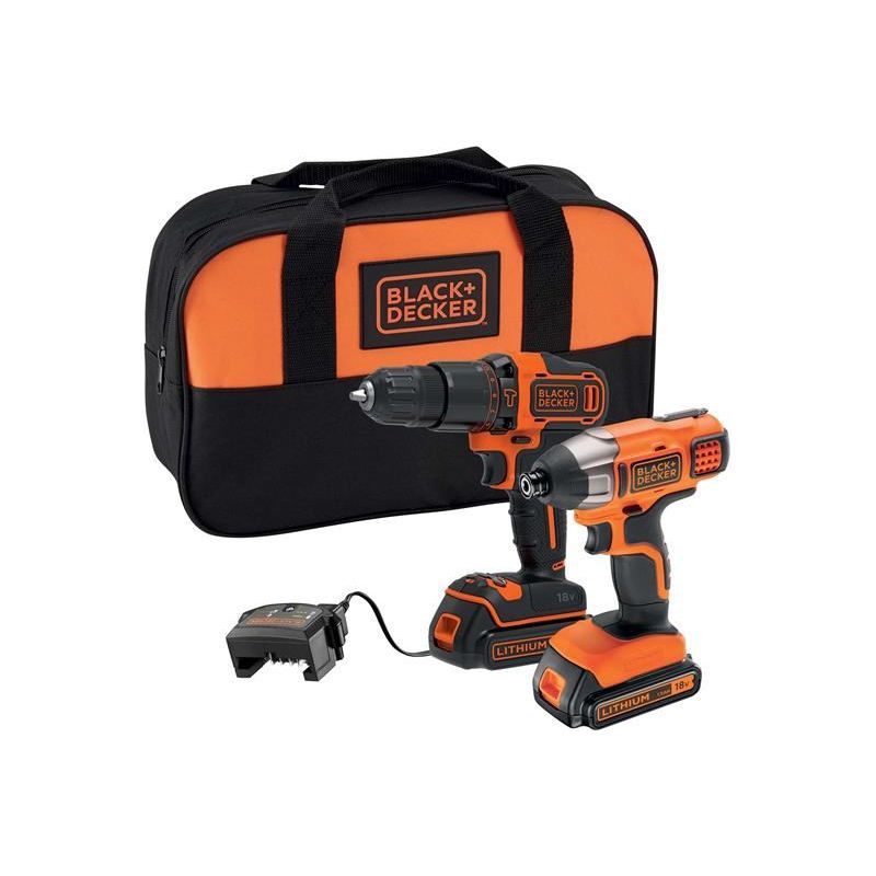 Black + Decker BCK25S2S Twin Kit 18V 2 x 1.5Ah Li-ion BLACK + DECKER - Dynamic Drive