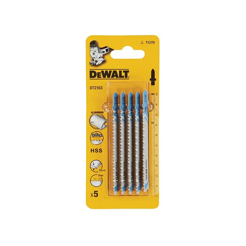 Dewalt Power Tools HSS Metal Cutting Jigsaw Blades Pack of 5 T127D DeWALT Power Tools - Dynamic Drive