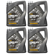 4x Mannol VW 508 509 0W-20 0W20 Fully Synthetic Long Life Engine Oil MB 229.71 Mannol  - Dynamic Drive