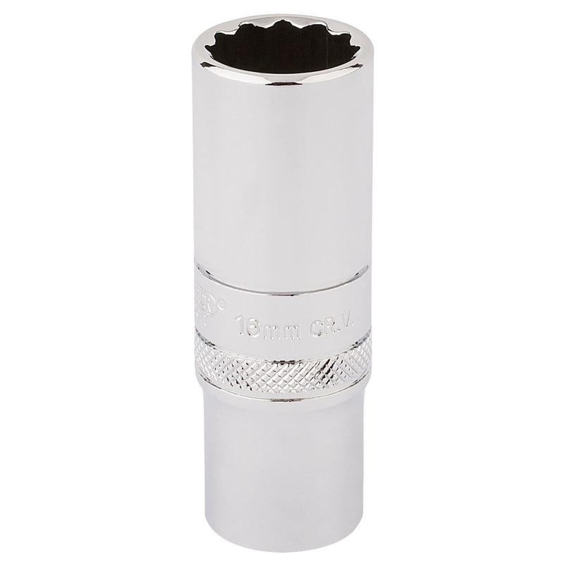 Draper HI-TORQ 12 Point Deep Socket, 3/8" Sq. Dr., 16mm 32990 Draper - Dynamic Drive