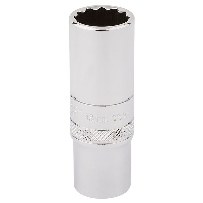 Draper HI-TORQ 12 Point Deep Socket, 3/8" Sq. Dr., 16mm 32990 Draper - Dynamic Drive