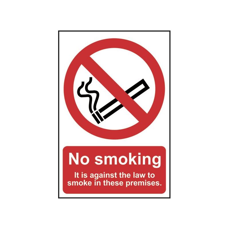 Scan No Smoking In These Premises - PVC Sign 200 x 300mm Scan - Dynamic Drive