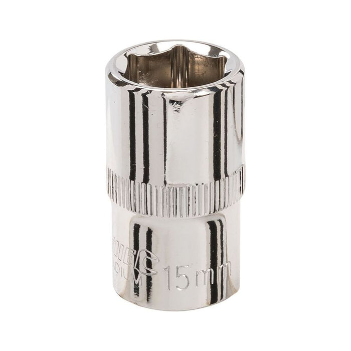 Silverline Socket 1/2" Drive 6pt Metric 15mm Silverline - Dynamic Drive