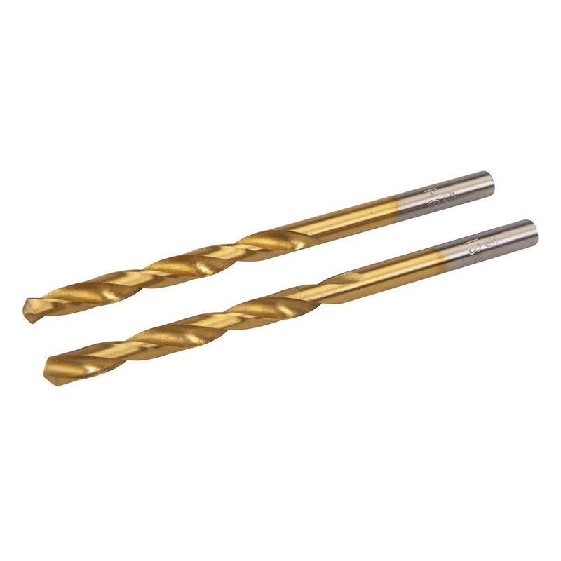 Silverline HSS Titanium-Coated Drill Bits 2pk 5.0mm Silverline - Dynamic Drive