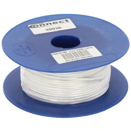 Connect White Thin Wall Single Core Cable 28/0.30 50m 30036 Tool Connection - Dynamic Drive