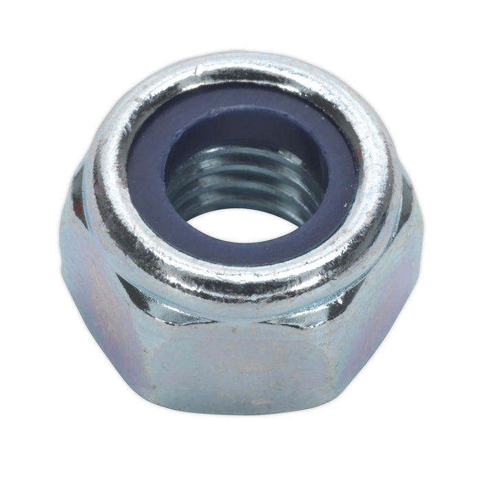 Sealey Nylon Locknut M10 Zinc Pack of 100 NLN10 Sealey - Dynamic Drive