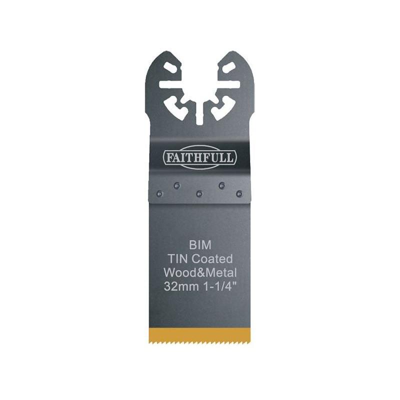 Faithfull Multi-Functional Tool Bi-Metal Flush Cut TiN Coated Blade 32mm Faithfull - Dynamic Drive