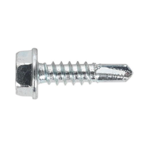 Sealey Self Drilling Screw 4.8 x 19mm Hex Head Zinc Pack of 100 SDHX4819 Sealey - Dynamic Drive