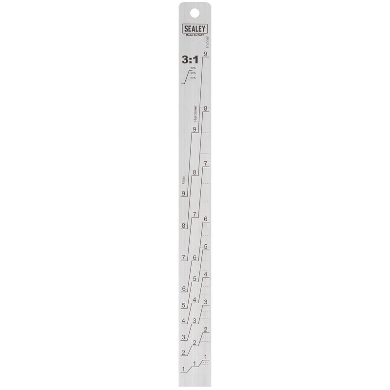 Sealey Aluminium Paint Measuring Stick 1:1/3:1 PA07 Sealey - Dynamic Drive