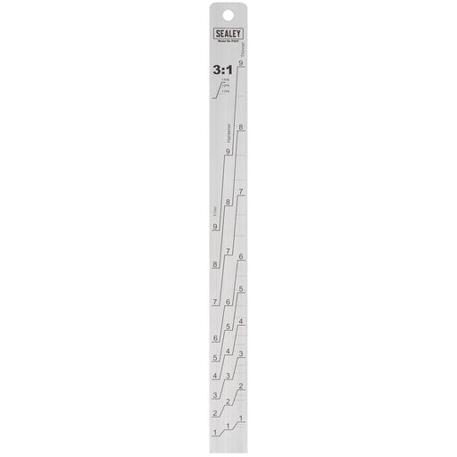 Sealey Aluminium Paint Measuring Stick 1:1/3:1 PA07 Sealey - Dynamic Drive