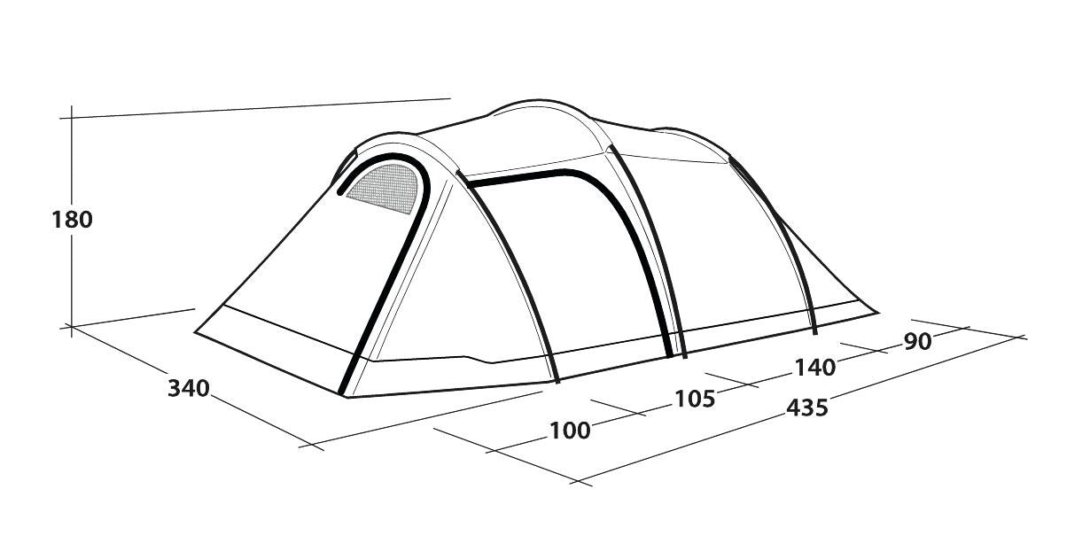Outwell Earth 5 Plus Pole Tent Green 5 Person Outwell - Dynamic Drive