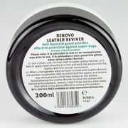 Renovo Black Leather Reviver Cleans & Re-Colours Protects Car Seats 200ml Renovo  - Dynamic Drive
