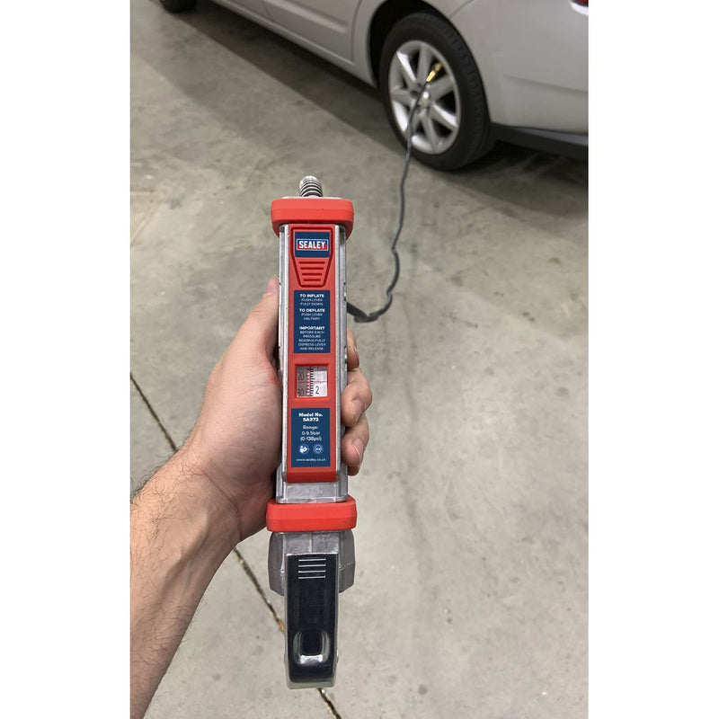 Sealey Tyre Inflator 2.7m Hose with Clip-On Connector SA372 Sealey - Dynamic Drive