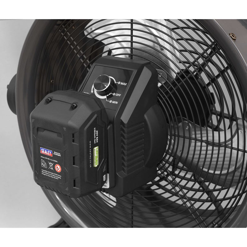Sealey 2-in-1 Cordless/Corded High Velocity Drum Fan 16" 230V/20V SV20 Series Sealey - Dynamic Drive