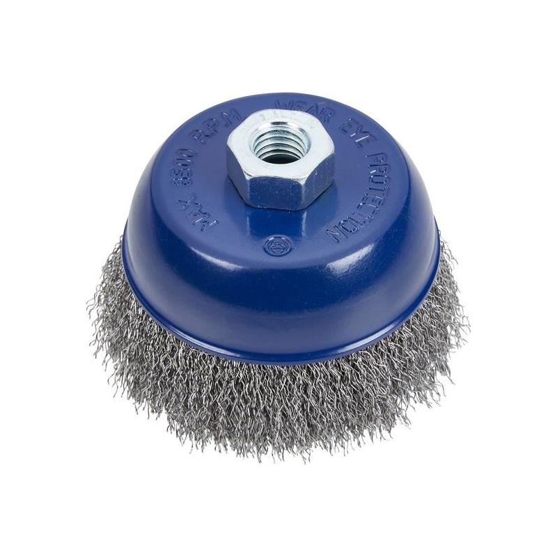 Bluespot Tools Steel Wire Cup Brush 100mm M14 X 2 BlueSpot Tools - Dynamic Drive