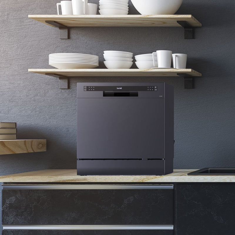 Baridi Tabletop Dishwasher 8 Place Settings 8L Capacity - Black DH88 Baridi - Dynamic Drive