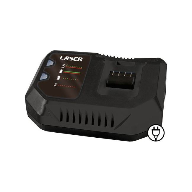 Laser Battery Charger 230V Mains 4 amp with Euro 2 Pin Plug 8009 Laser - Dynamic Drive