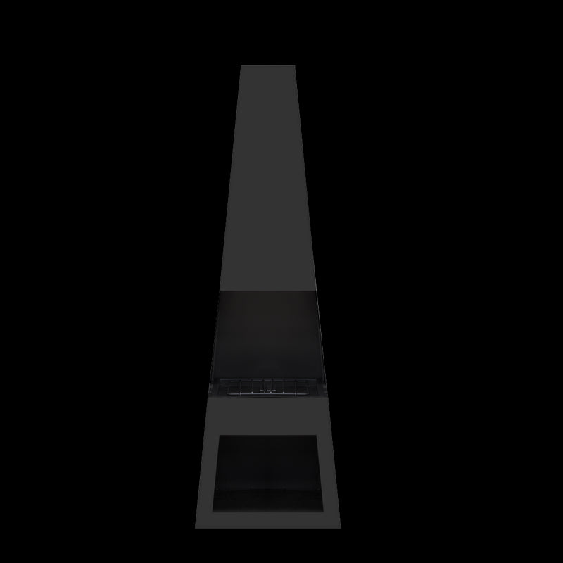 Dellonda Outdoor Chiminea Fireplace Fire Pit Heater Firewood Storage Black Steel Dellonda  - Dynamic Drive