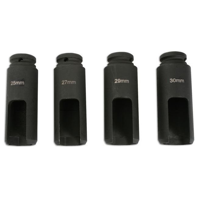 Laser Diesel Injector Nozzle Sockets 1/2"D 4pc 4843 Laser - Dynamic Drive