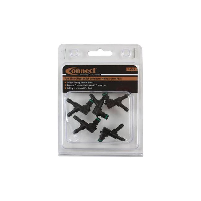 Connect Fuel Line Leak off Offset Quick Connector 4mm x 6mm 5pc 34025 Tool Connection - Dynamic Drive