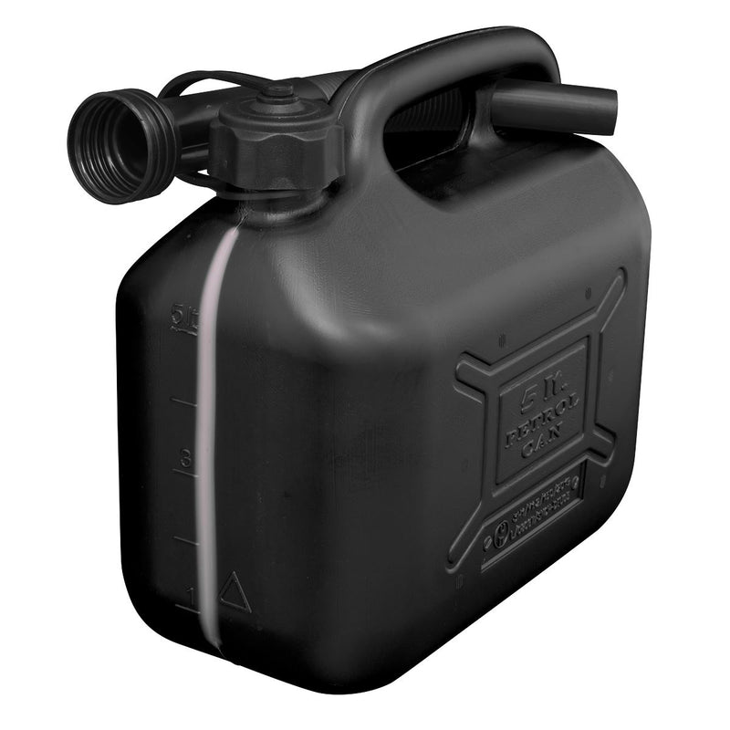 Sealey Fuel Can 5L Black JC5B Sealey - Dynamic Drive