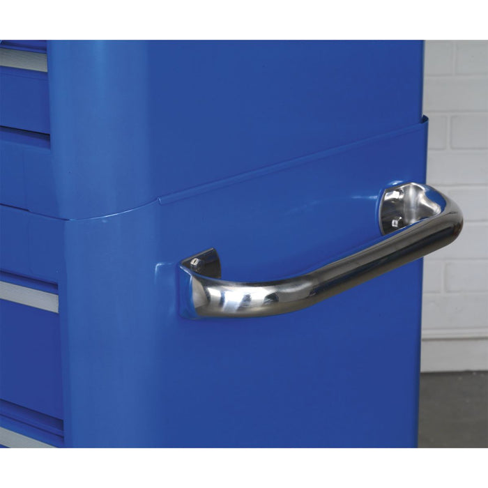 Sealey Retro Style Extra-Wide Topchest & Rollcab Combination 10 Drawer Blue/Whit Sealey - Dynamic Drive