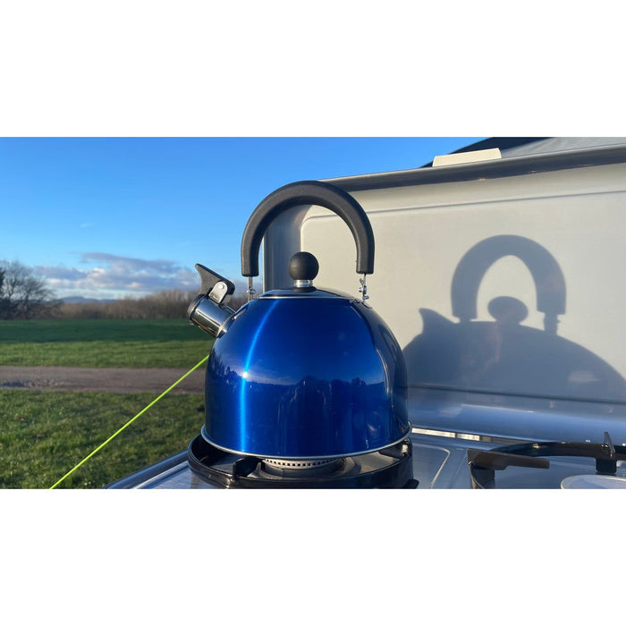 Olpro 2 Litre Stainless Steel Whistling Kettle Blue Olpro - Dynamic Drive