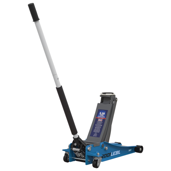 Sealey Trolley Jack 2.25 Tonne Low Profile Rocket Lift Blue 2001LEBL Sealey - Dynamic Drive