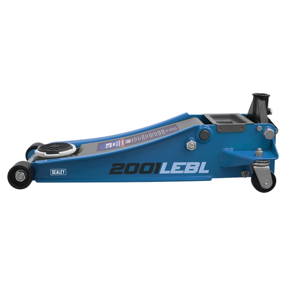 Sealey Trolley Jack 2.25 Tonne Low Profile Rocket Lift Blue 2001LEBL Sealey - Dynamic Drive