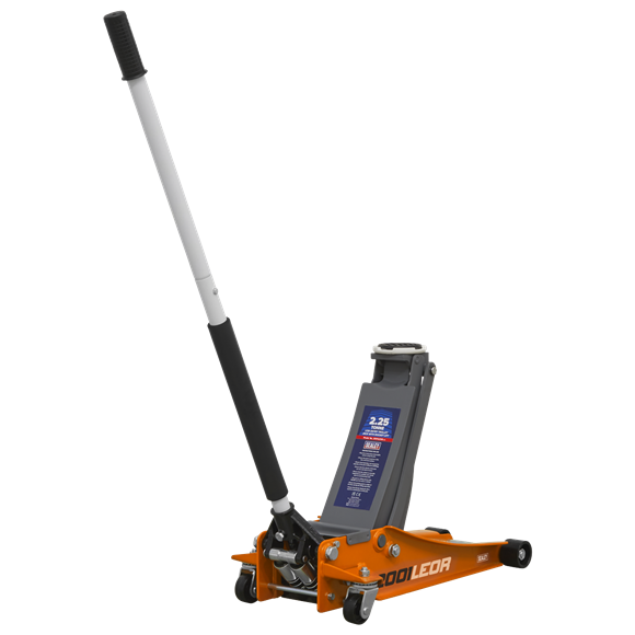 Sealey Trolley Jack 2.25 Tonne Low Profile Rocket Lift Orange 2001LEOR Sealey - Dynamic Drive