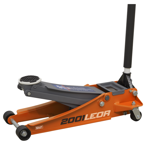 Sealey Trolley Jack 2.25 Tonne Low Profile Rocket Lift Orange 2001LEOR Sealey - Dynamic Drive