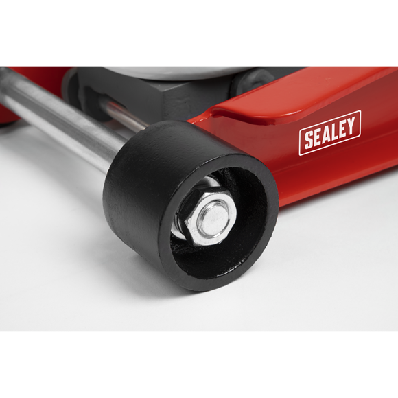 Sealey Trolley Jack 2.25 Tonne Low Profile Rocket Lift Red 2001LERE Sealey - Dynamic Drive