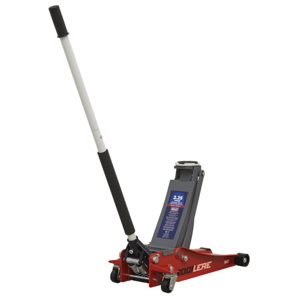 Sealey Trolley Jack 2.25 Tonne Low Profile Rocket Lift Red 2001LERE Sealey - Dynamic Drive