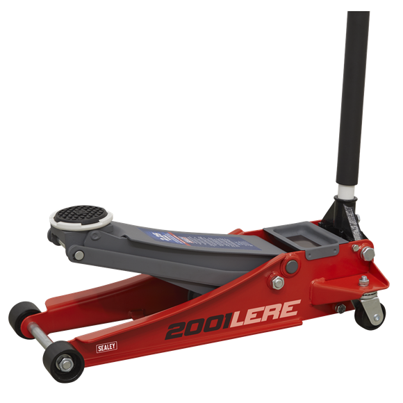 Sealey Trolley Jack 2.25 Tonne Low Profile Rocket Lift Red 2001LERE Sealey - Dynamic Drive