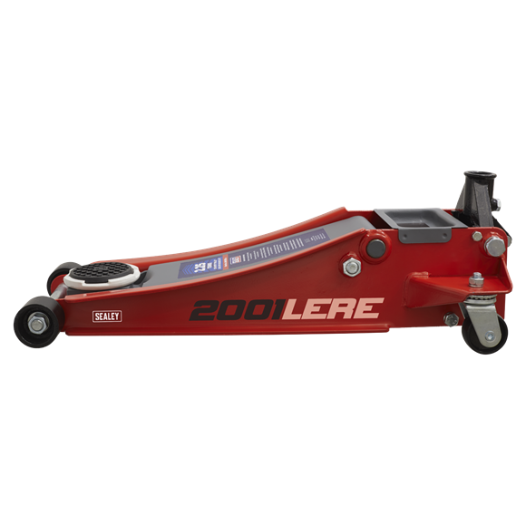 Sealey Trolley Jack 2.25 Tonne Low Profile Rocket Lift Red 2001LERE Sealey - Dynamic Drive