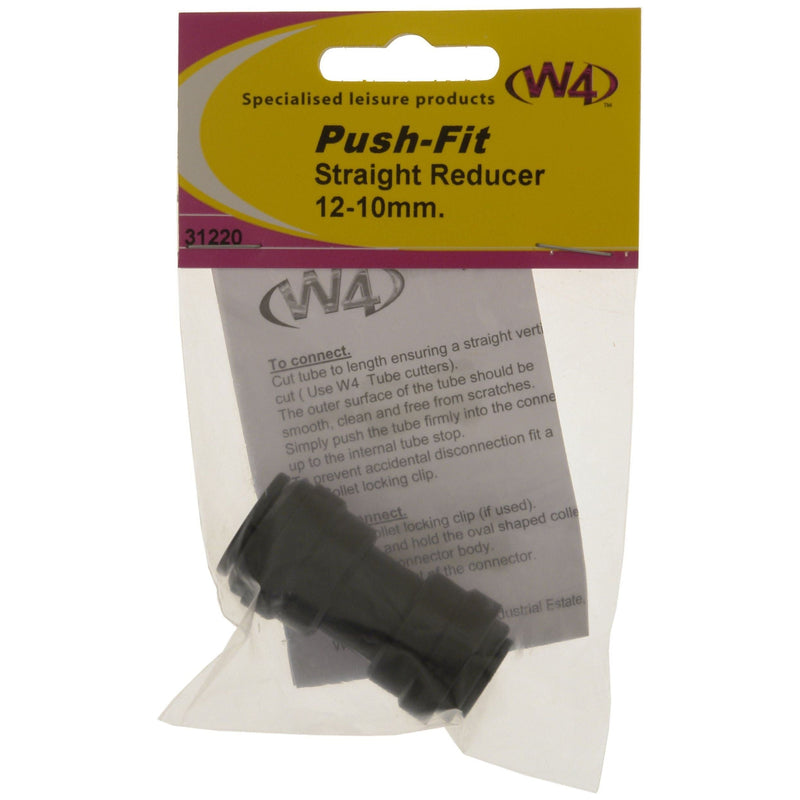 W4 Straight Reducer 12-8mm push fit 31228 W4 - Dynamic Drive