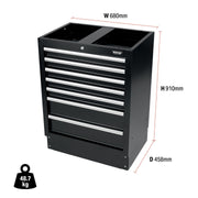 Draper BUNKER Modular Floor Cabinet, 7 Drawer, 680mm 31706 Draper - Dynamic Drive