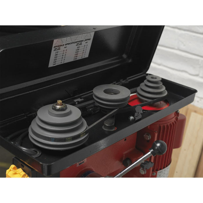 Sealey Pillar Drill Floor 12-Speed 1500mm Height 370W/230V GDM140F Sealey - Dynamic Drive