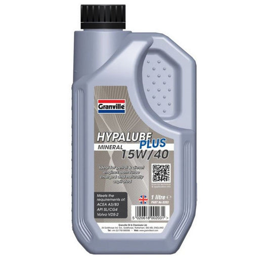 Granville Hypalube Plus 15W 40 Oil 1L High Performance Engine Oil for Diesel Granville - Dynamic Drive