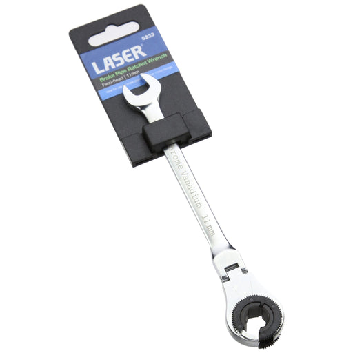 Laser Flexible Brake Pipe Ratchet Spanner 11mm 5233 Laser - Dynamic Drive